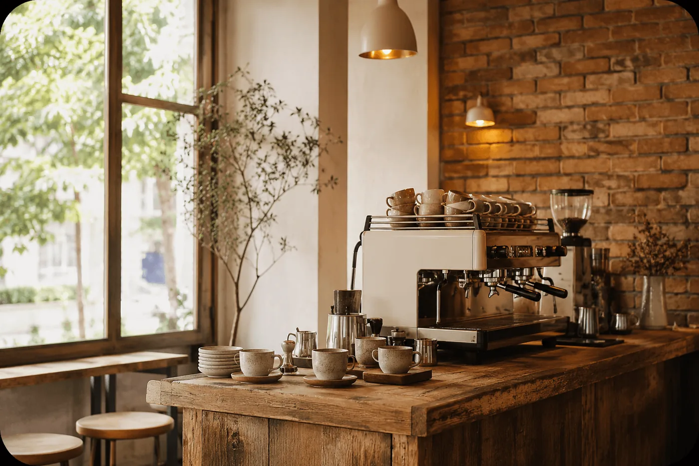 Quầy pha chế ấm cúng của Coffee&Co