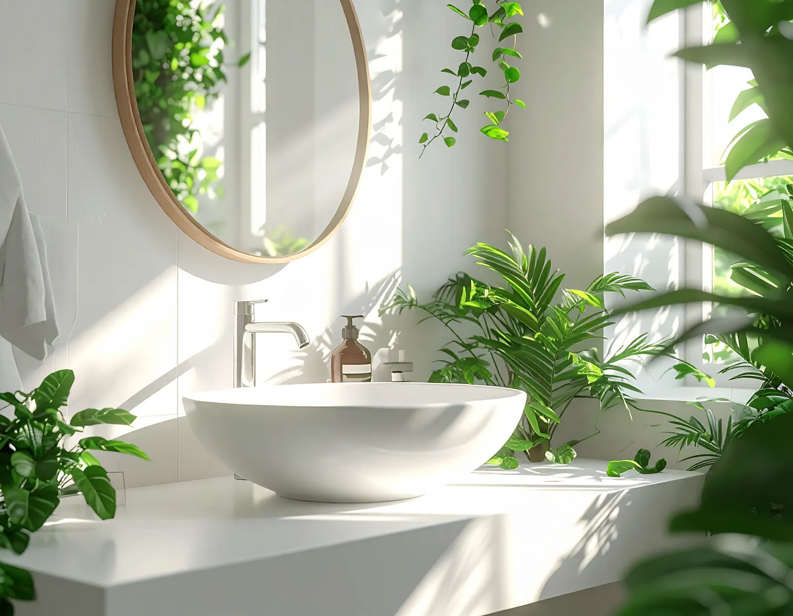 Phòng tắm với bồn tắm sang trọng
