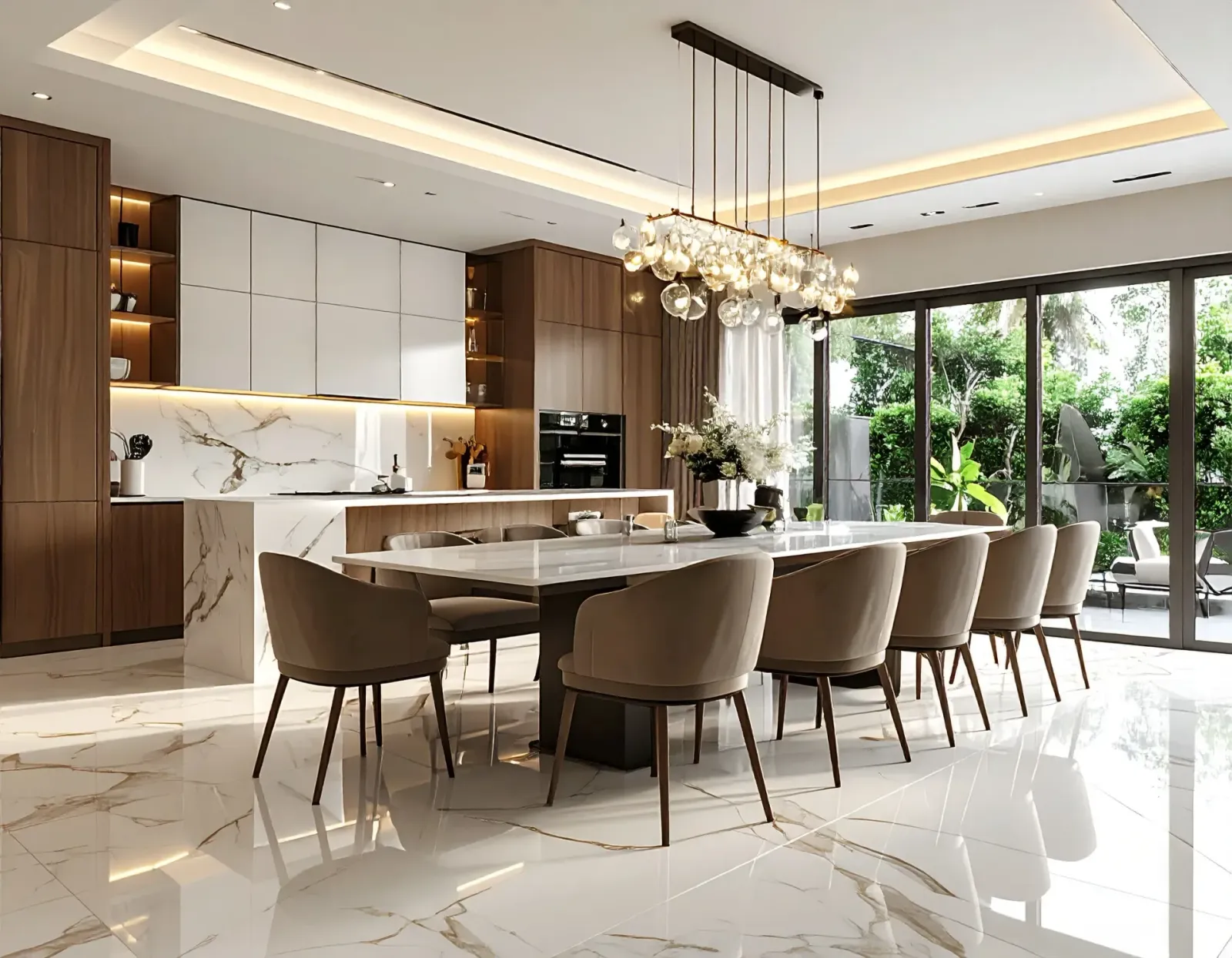 Bếp và bàn ăn bàn giao kèm căn hộ