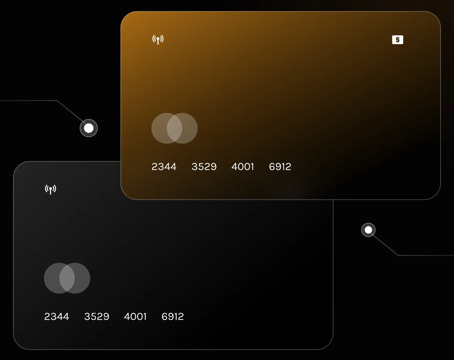 Hai thẻ LuxCard xếp chồng