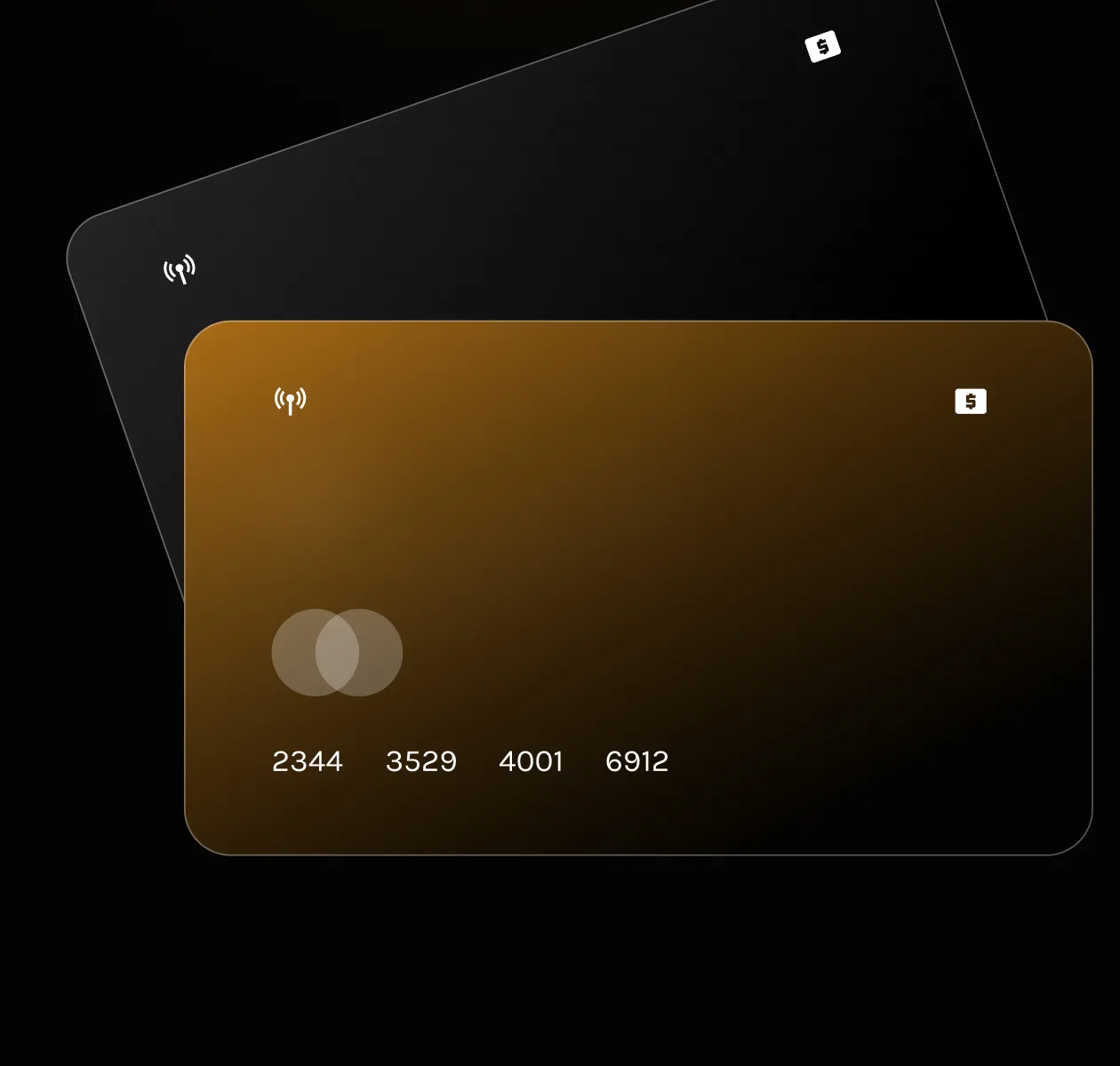 Thẻ LuxCard đen và vàng ánh kim