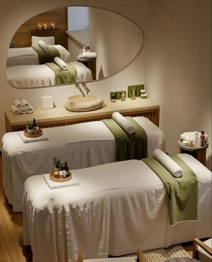 Couples spa treatment room