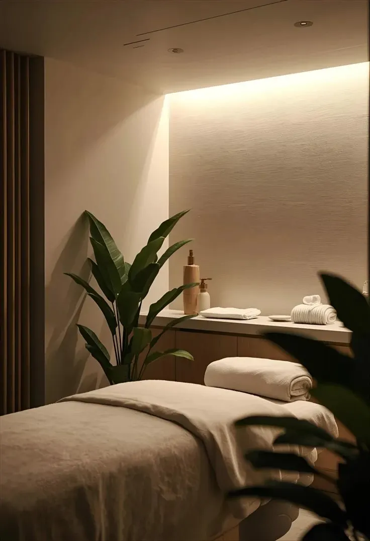Quiet spa treatment room